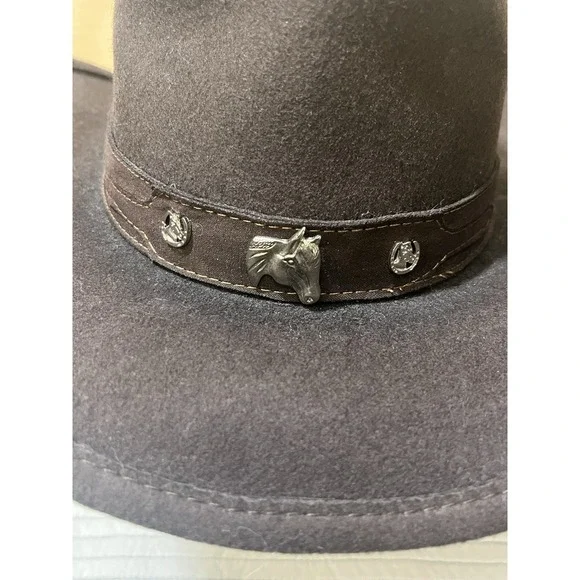 Cody James WOOL FELT Dark Brown Western Cowboy Hat Size XL Unisex Adult - Picture 3 of 14